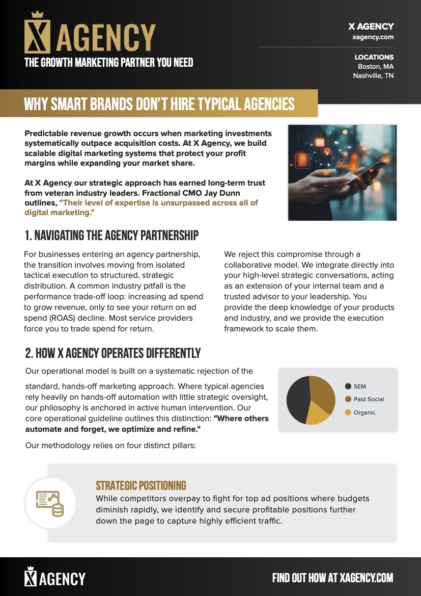 X Agency White Papers - Why Smart Brands Don’t Hire Typical Agencies